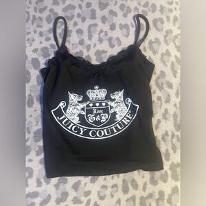 Black and white juicy couture tank top crop top
